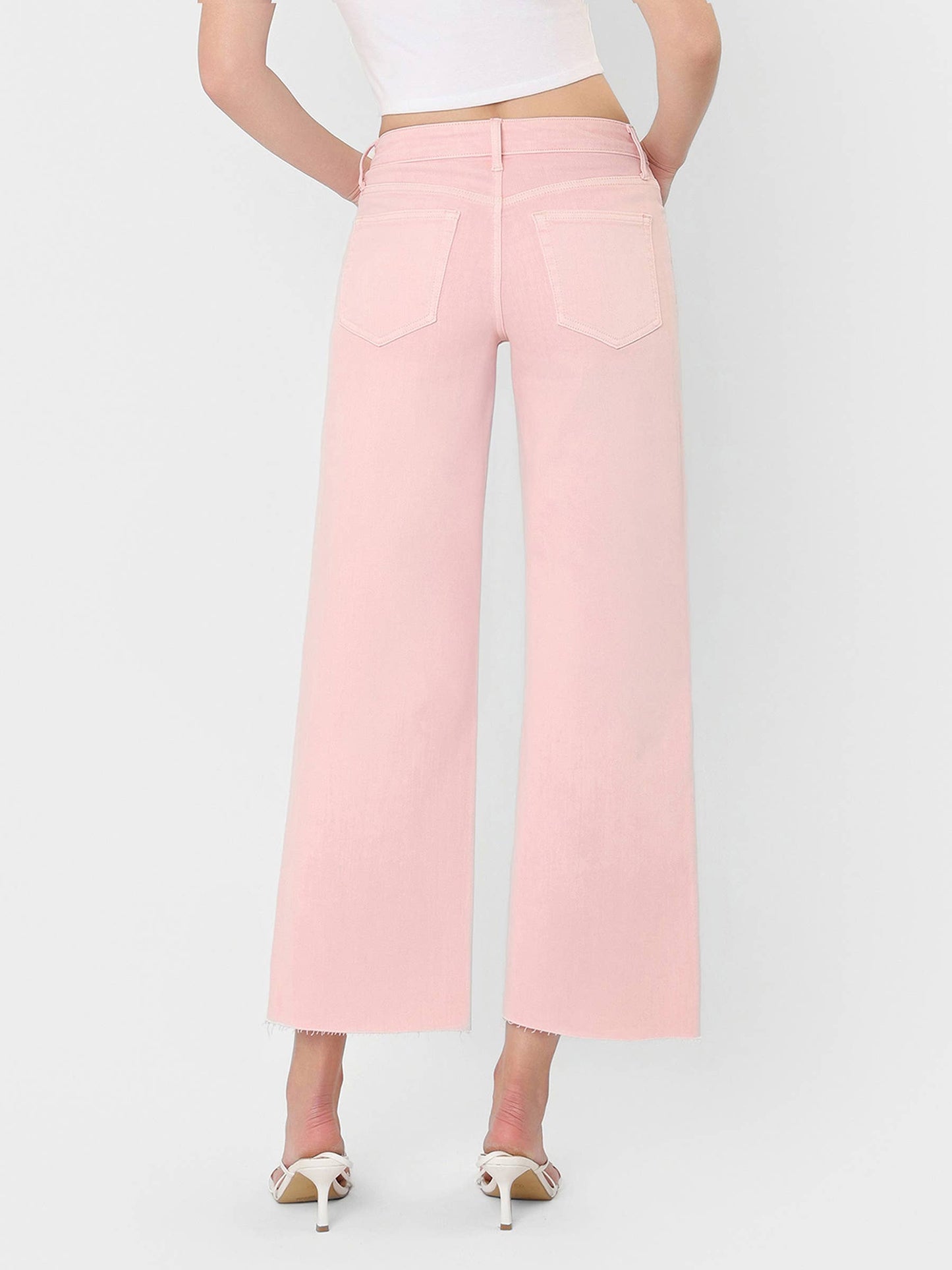 Vervet High Rise Pink Cropped