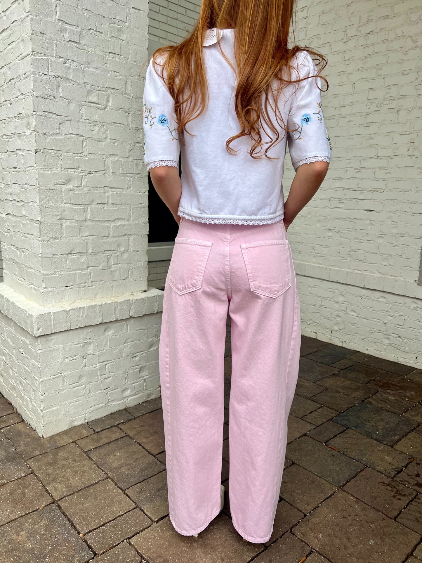 Pink Barrel Jean Twist by Just Black Denim