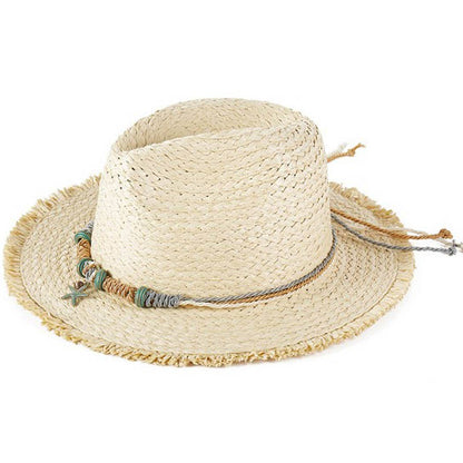 Straw Sunhat with starfish band