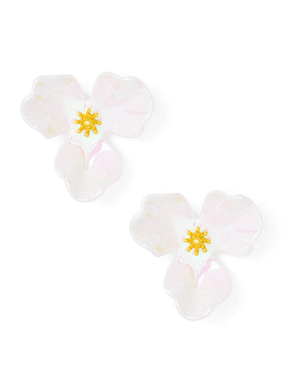 Zenzii Iridescent Resin 3-Petal Stud Earring