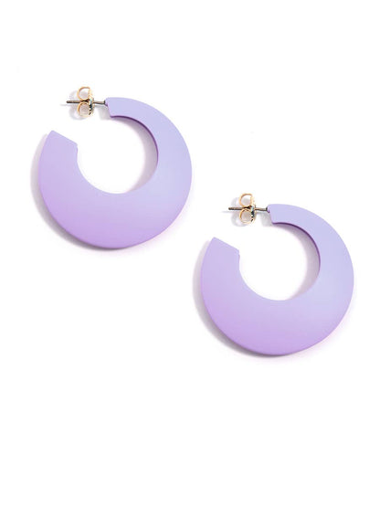 Zenzii Abstract Painted Metal Hoop Earring