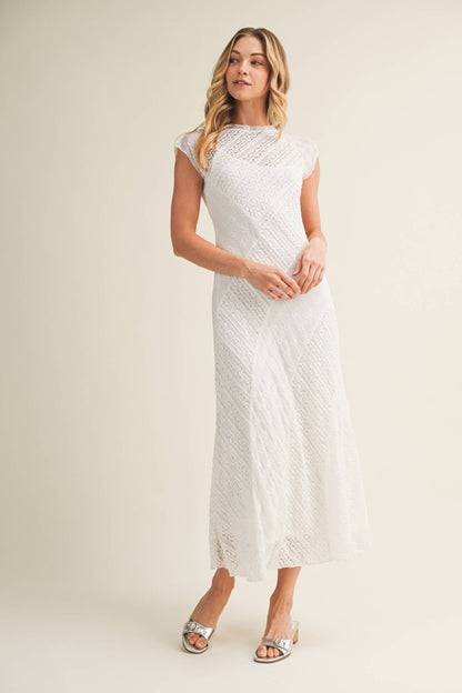 Lora Mixed Lace Dress