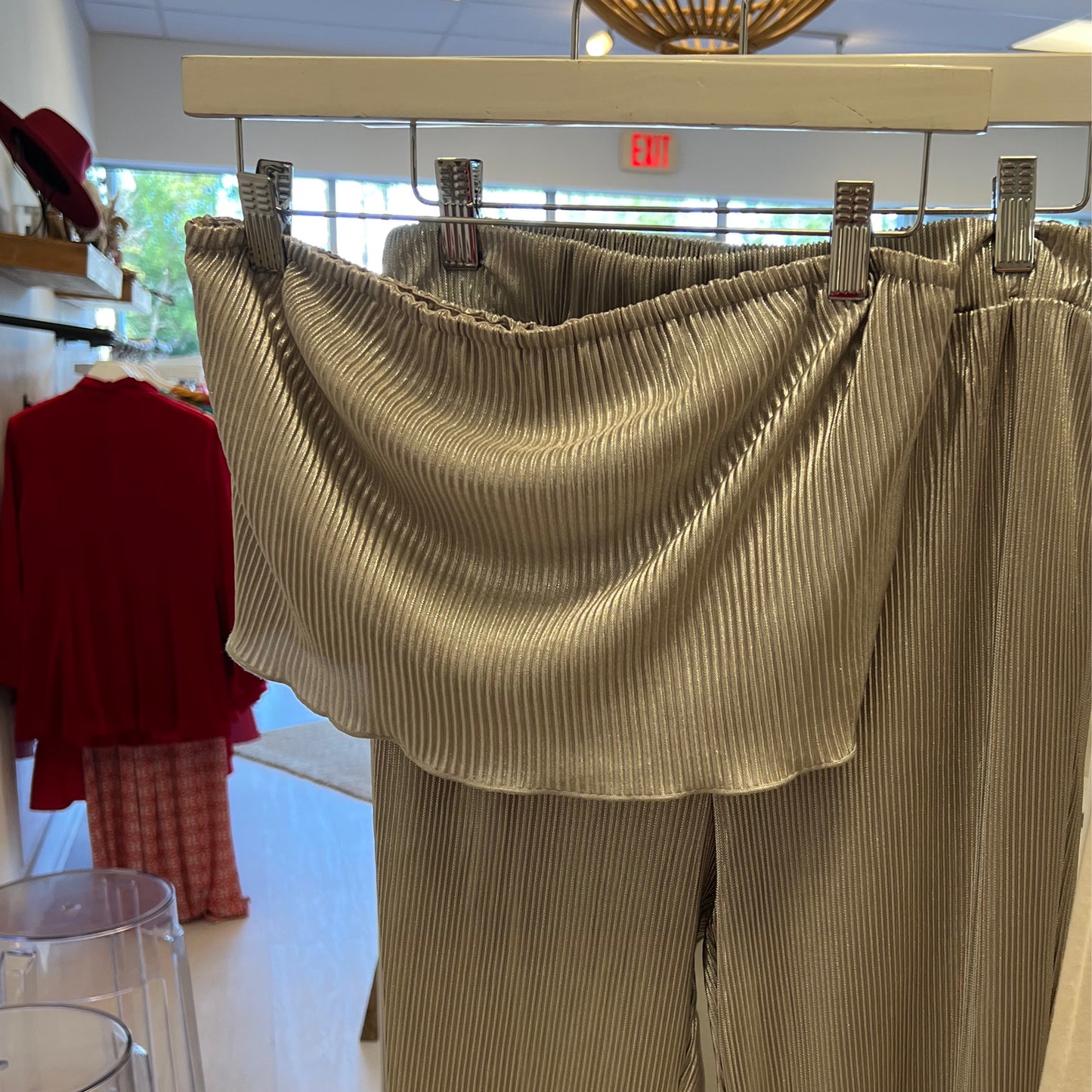 Le Lis Kylie Chrome strapless top