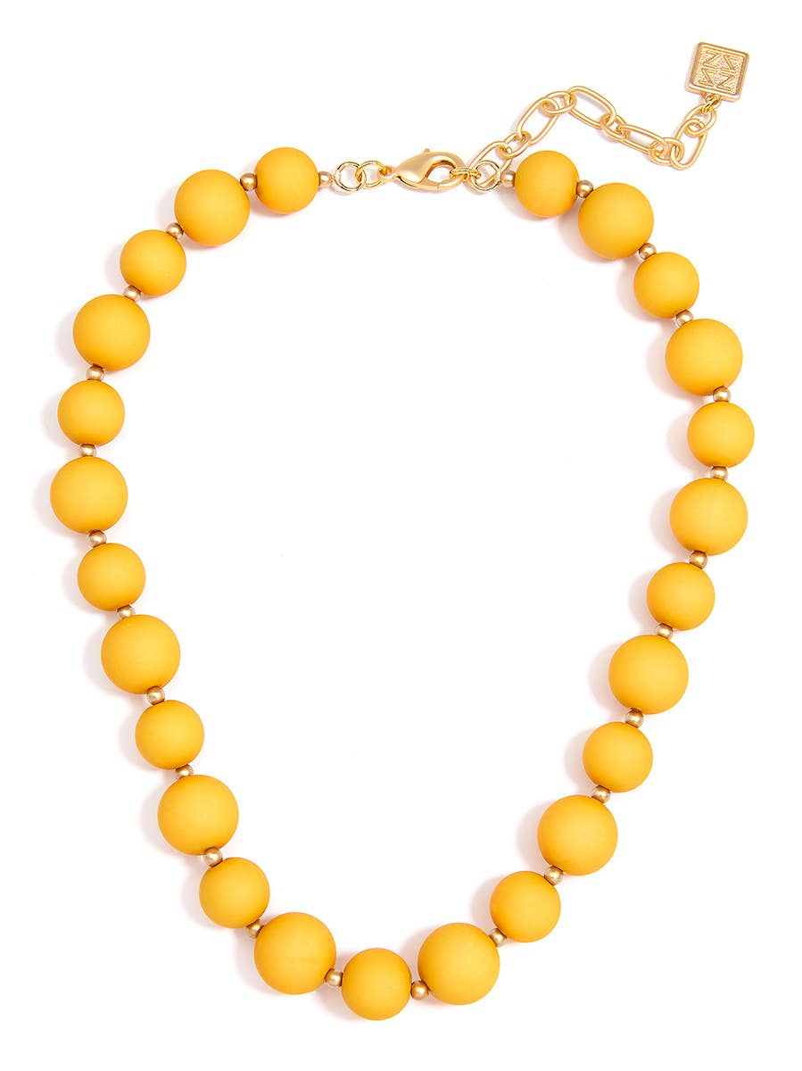 Zenzii Chunky Matte Beaded Collar Necklace Jewelry