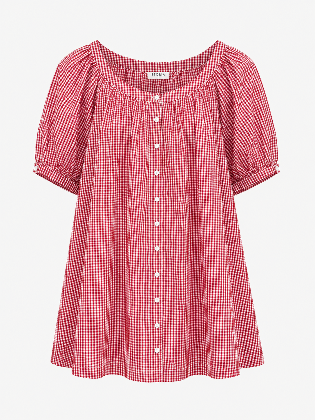 red gingham dress