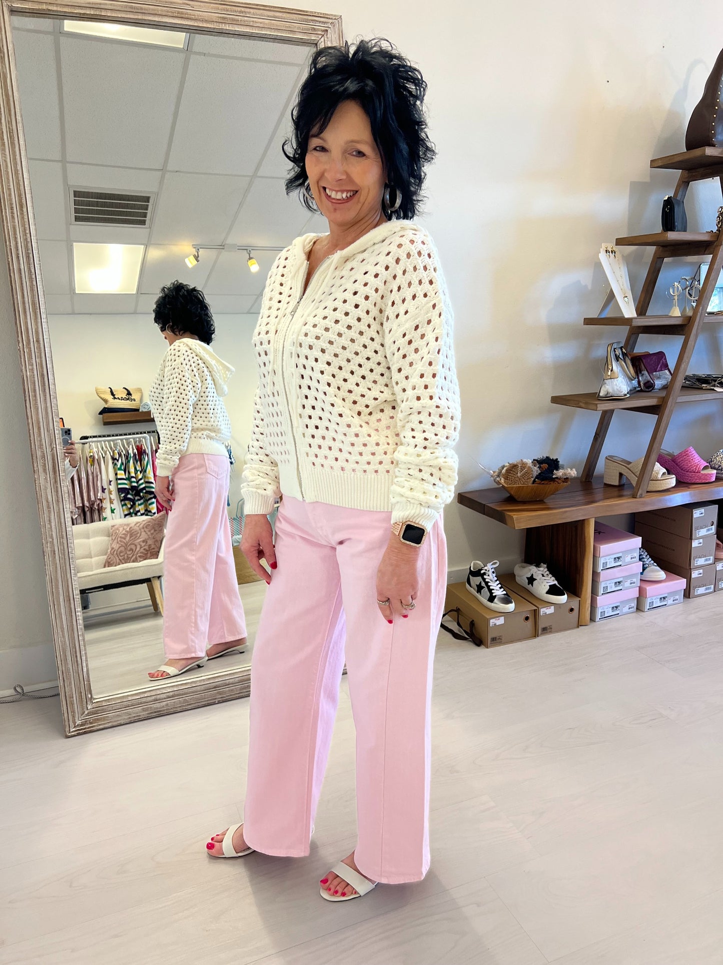 Pink Barrel Jean Twist by Just Black Denim