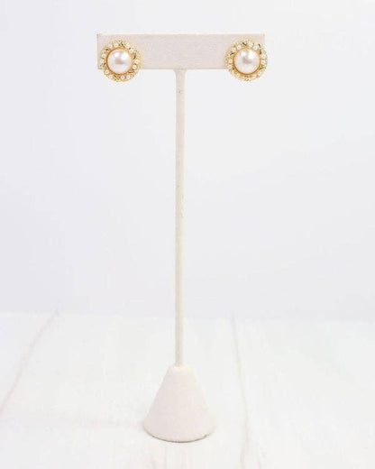 Raize Embellished Pearl Earring Gold