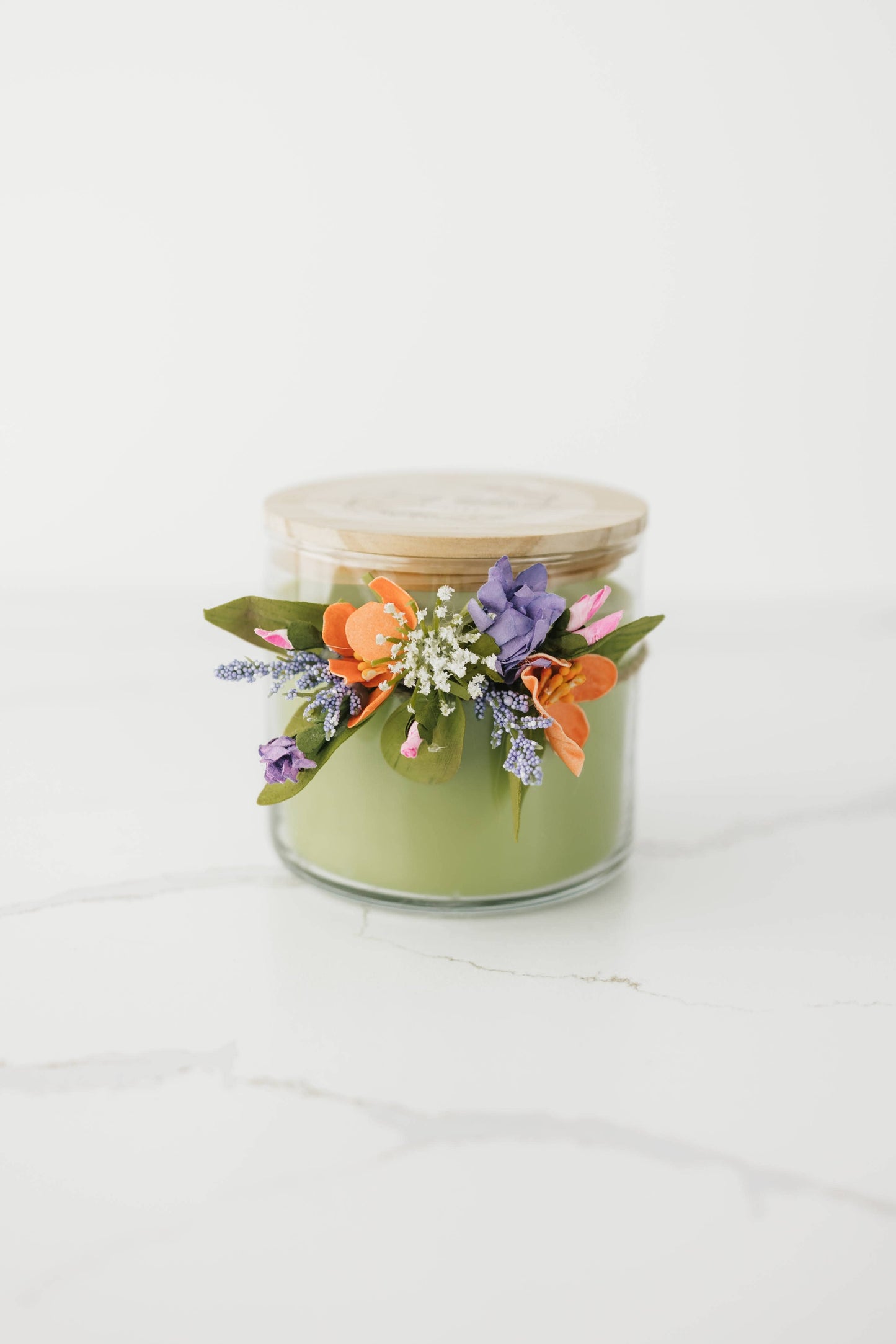 Decorated Candle, MotherDay, Birthday, Spring. Summer