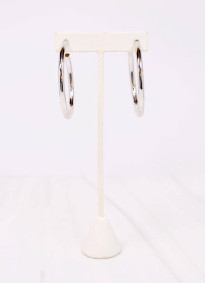 Arden Satin Hoop Earring SILVER
