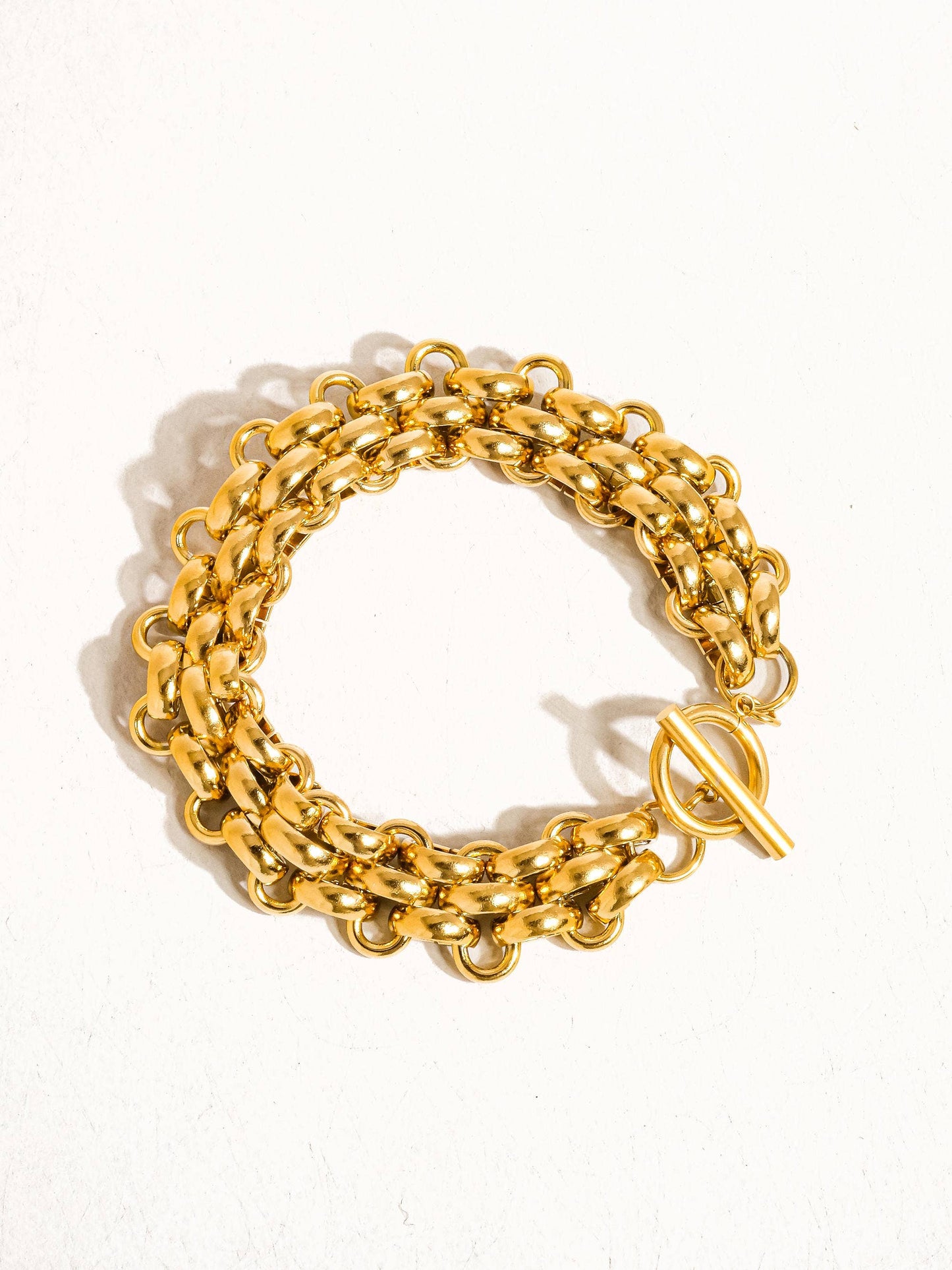 gold weave bracelet