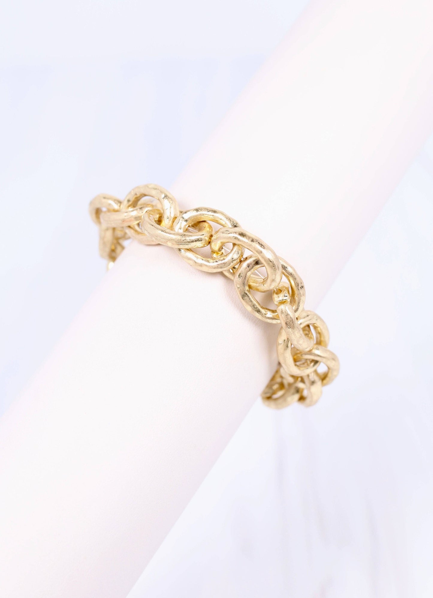Caroline Hill Brooke Stretch Bracelet WORN GOLD