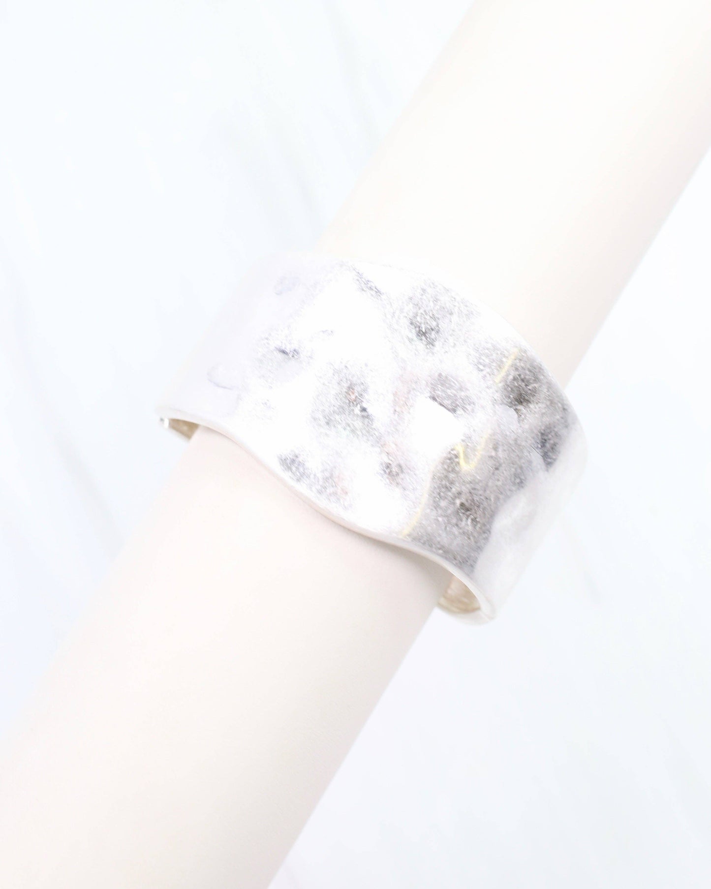 Empress Bangle Bracelet Worn Silver