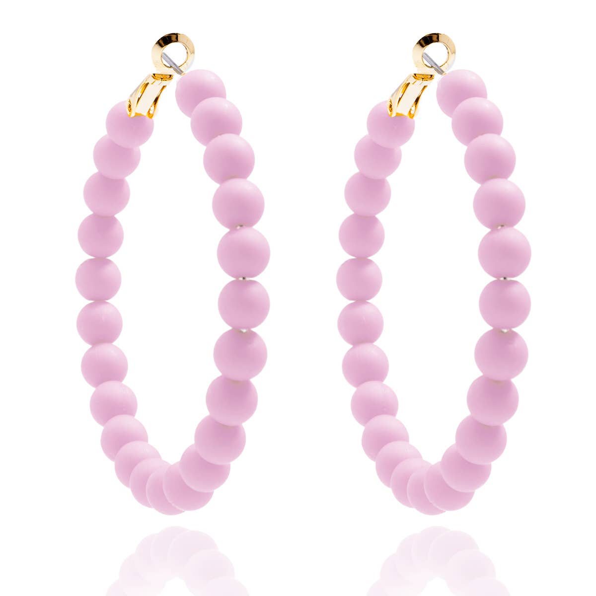 Zenzii Matte Beaded Hoop Earring