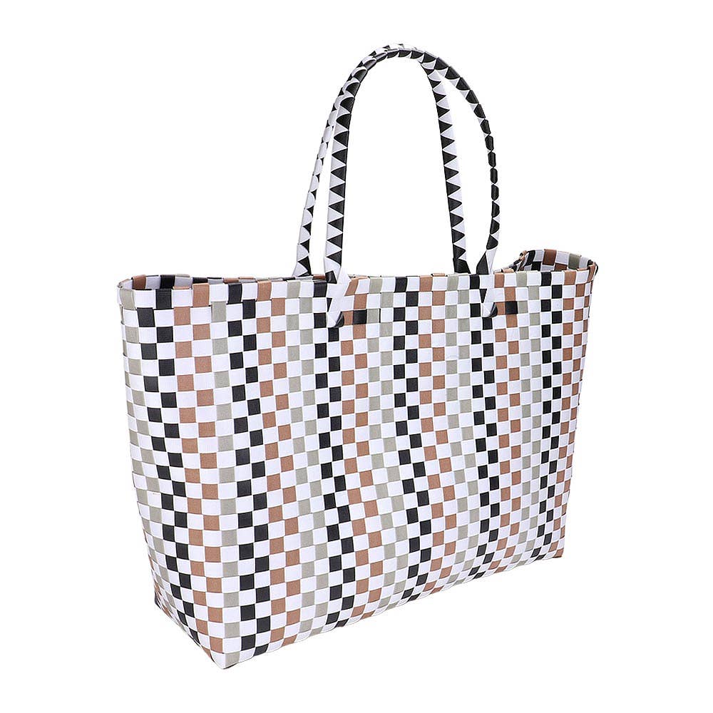 Basket Weave Oversized Tote Bag / Shoulder Bag
