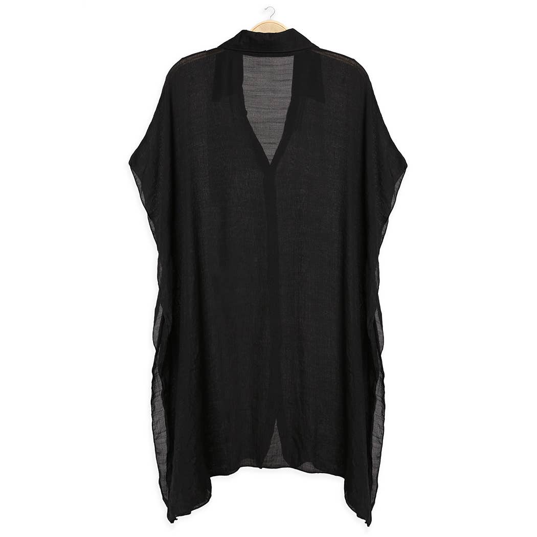 Women's Oversized Long Sleeveless Shirt Cover Up