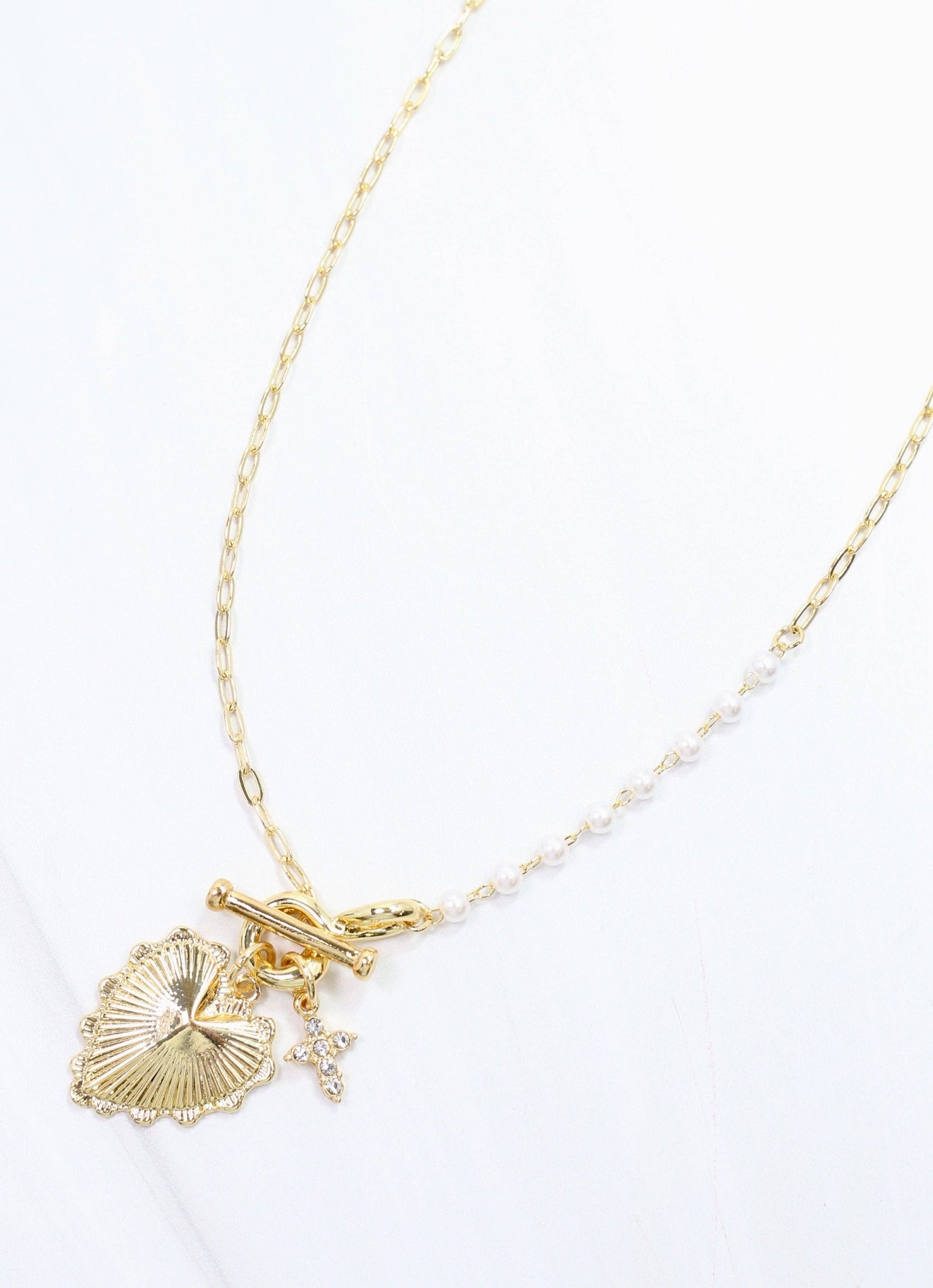 Caroline Hill Sharma Charm Necklace Gold