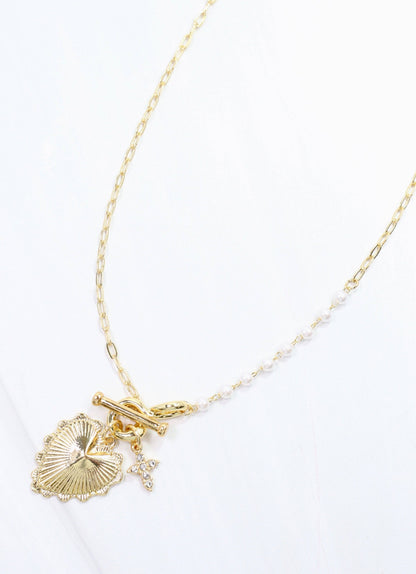 Caroline Hill Sharma Charm Necklace Gold