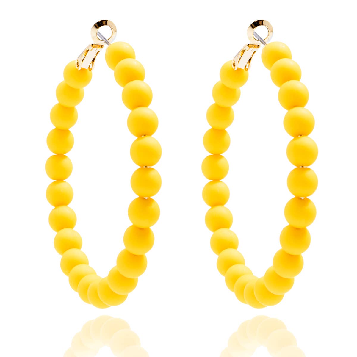 Zenzii Matte Beaded Hoop Earring
