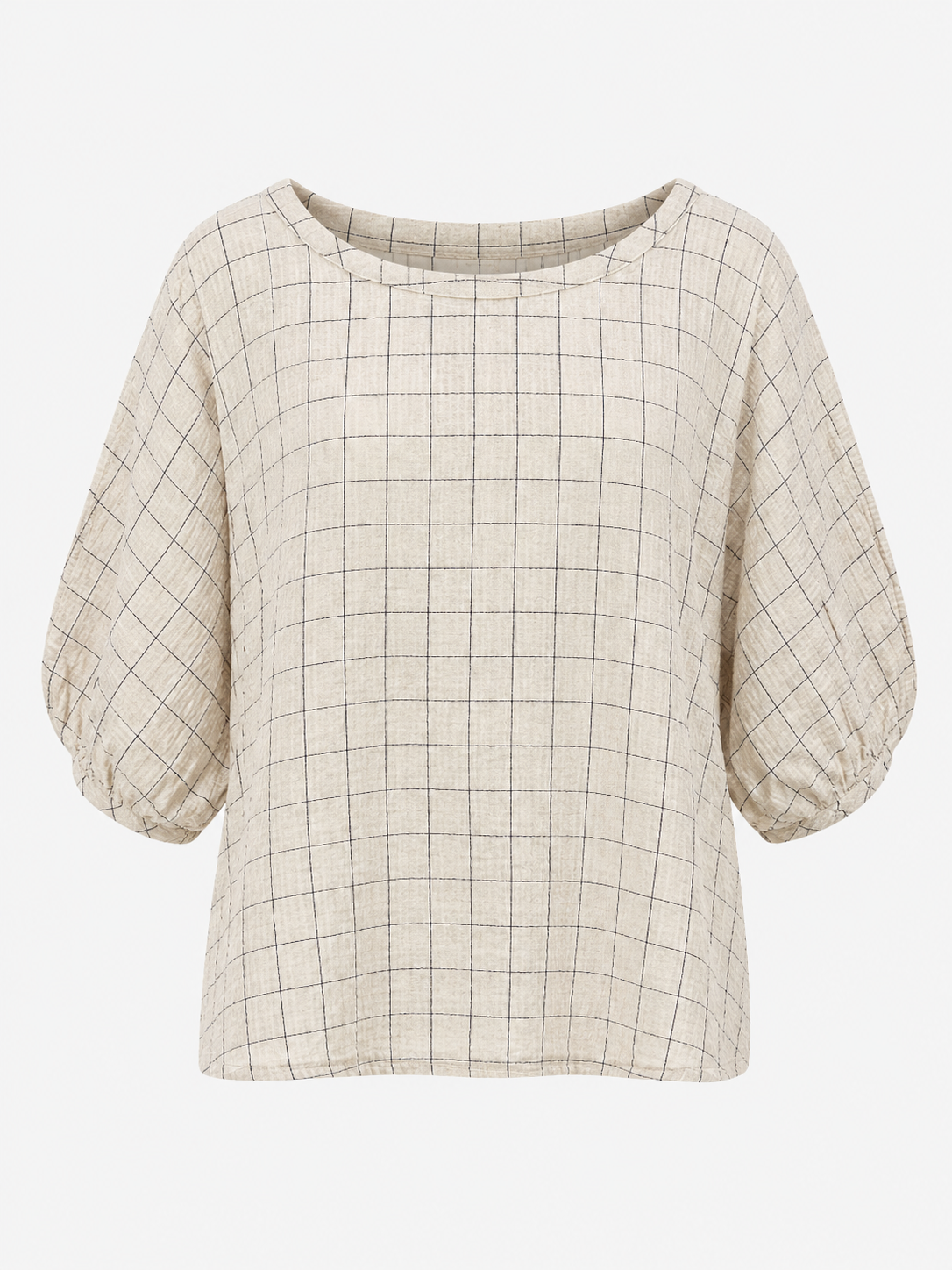 tan checkered top