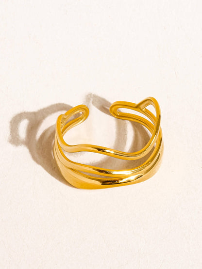 18K Gold Non-Tarnish Statement Rings