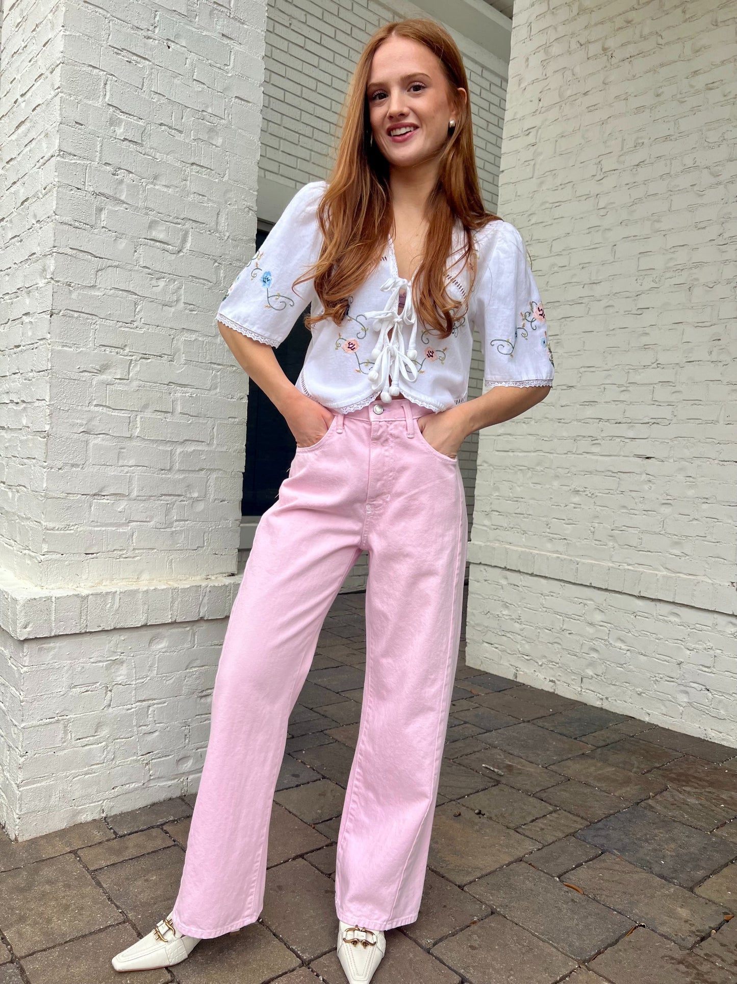 Pink Barrel Jean Twist by Just Black Denim