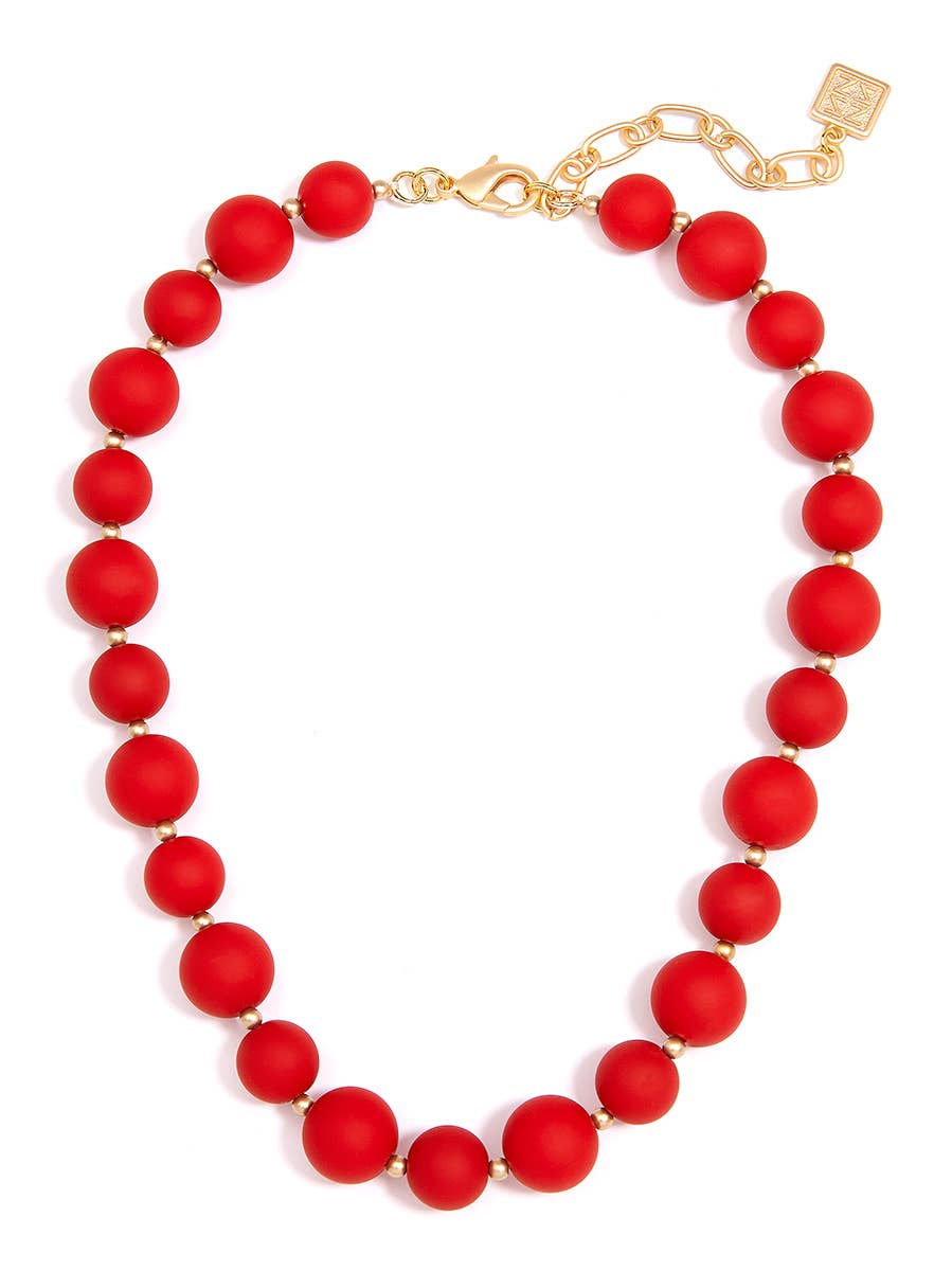 Zenzii Chunky Matte Beaded Collar Necklace Jewelry