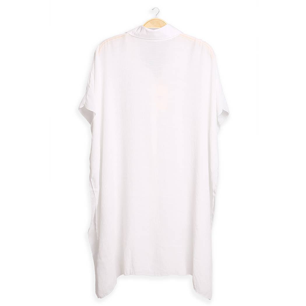 Women's Oversized Long Sleeveless Shirt Cover Up