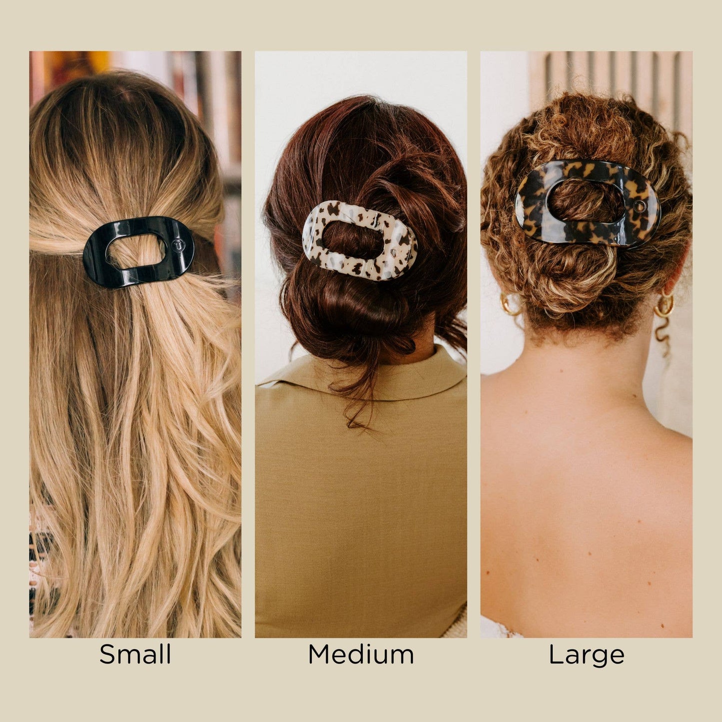 Flat Round Hair Clip | Medium | Summer Sky