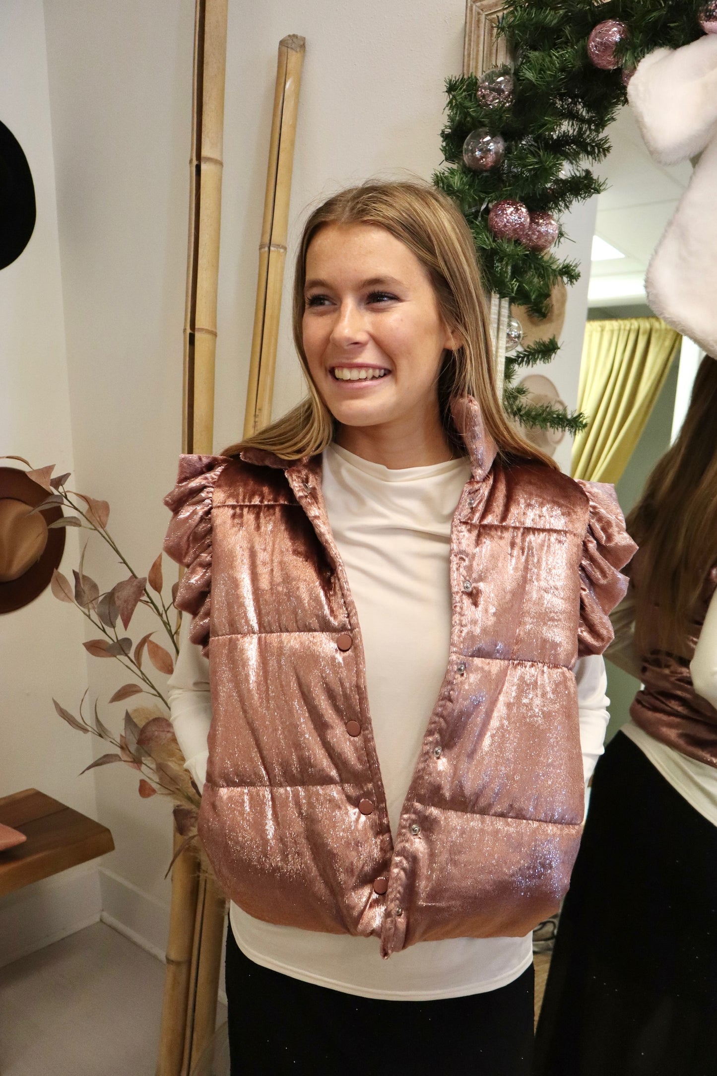 Southern Grace Champagne Shimmer vest