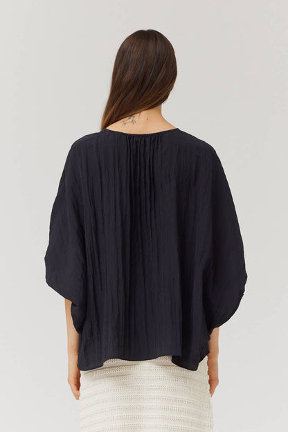 The Erin Loose Fit Crinkle Top