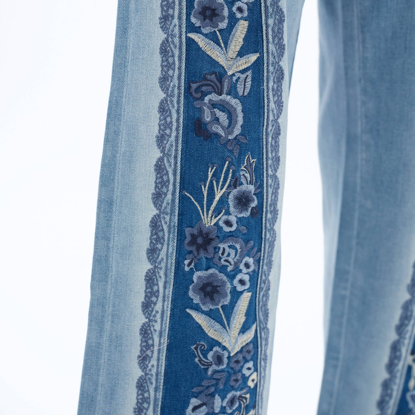 High Rise Embroidered Denim by Bayeas