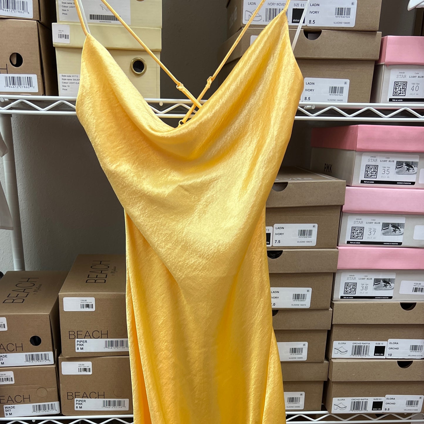 Hyfve Pineapple long satin dress
