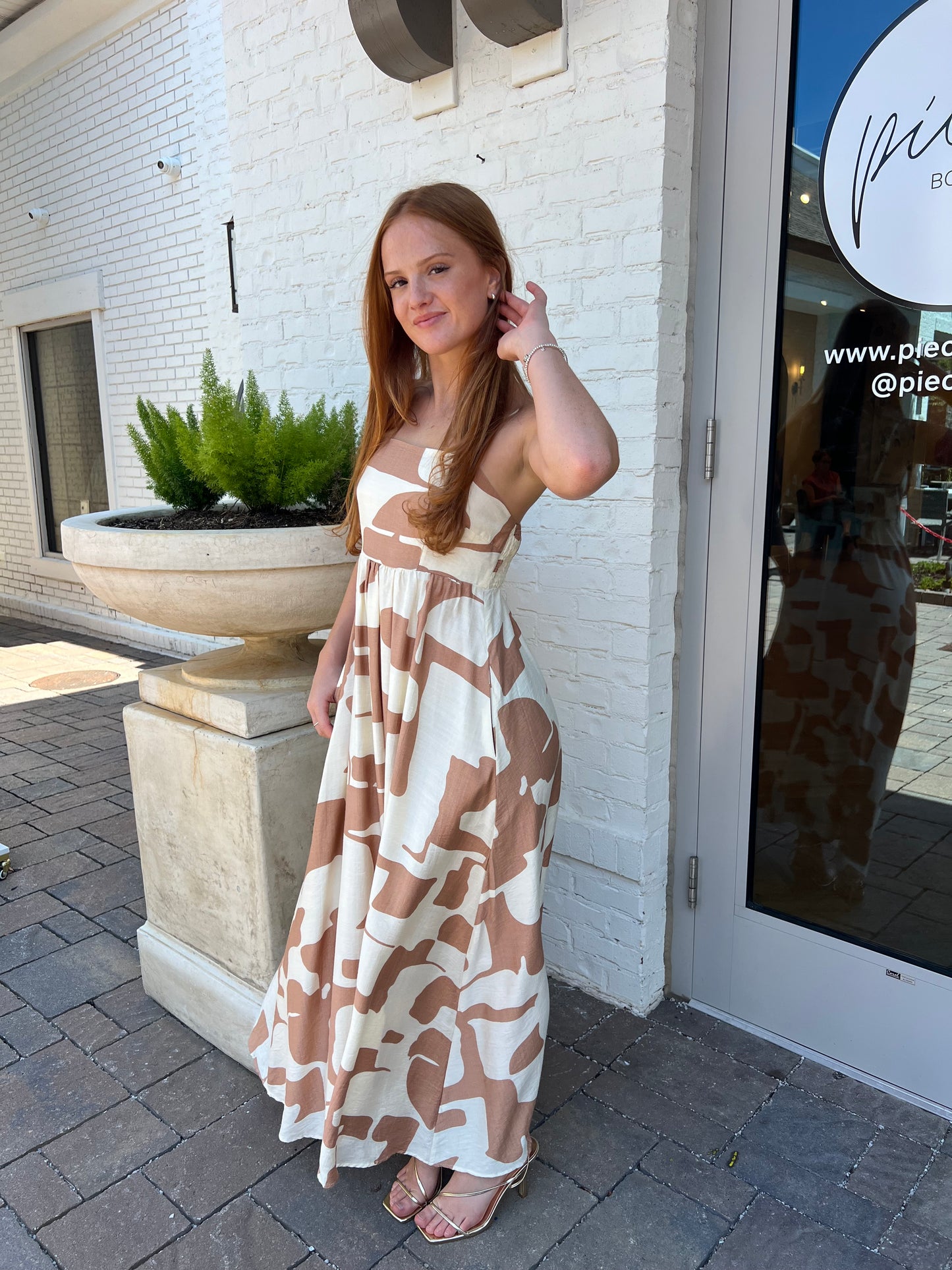 The Terracotta Drift Maxi Dress