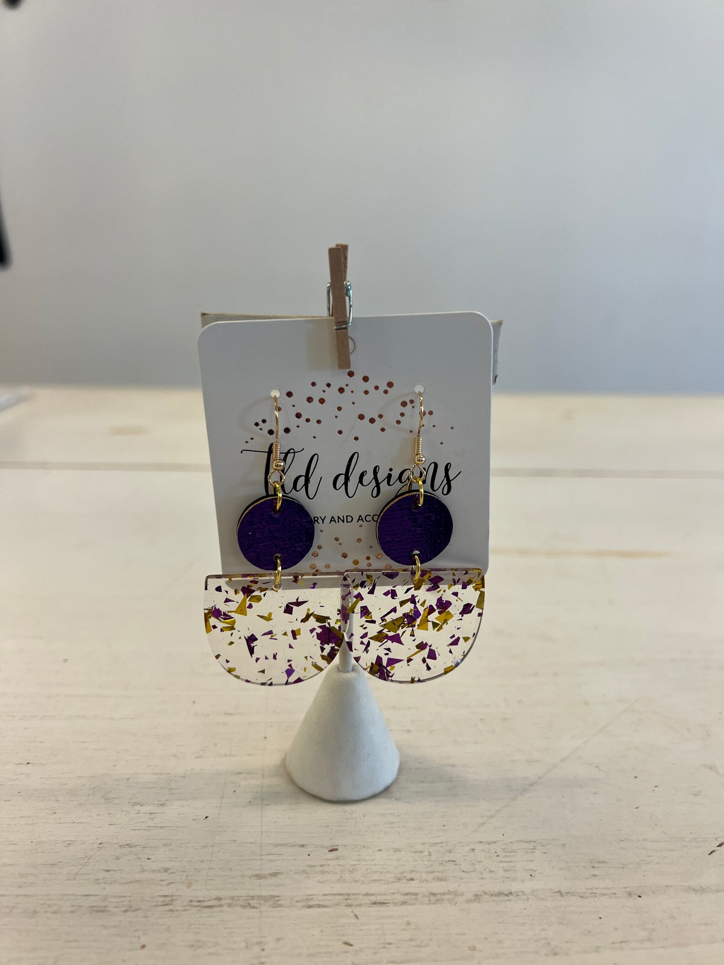 TLD Purple Confetti Earrings