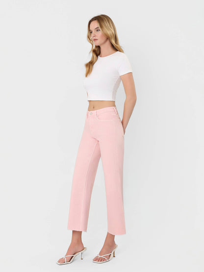 Vervet High Rise Pink Cropped