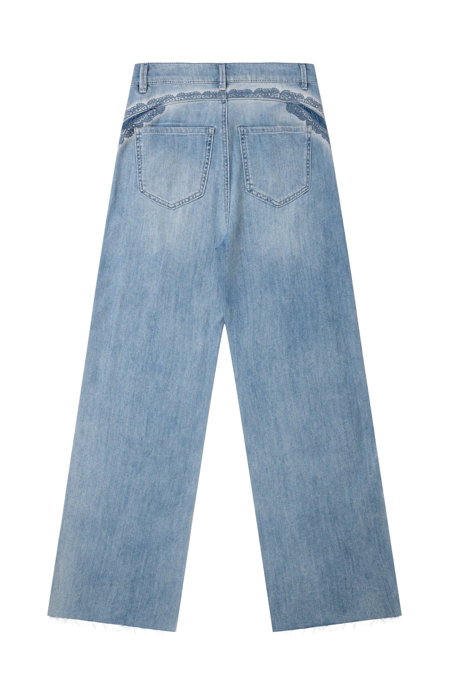 High Rise Embroidered Denim by Bayeas
