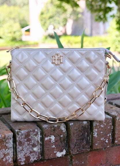 Caroline Hill Ariana Crossbody Pearl Quilted DQ