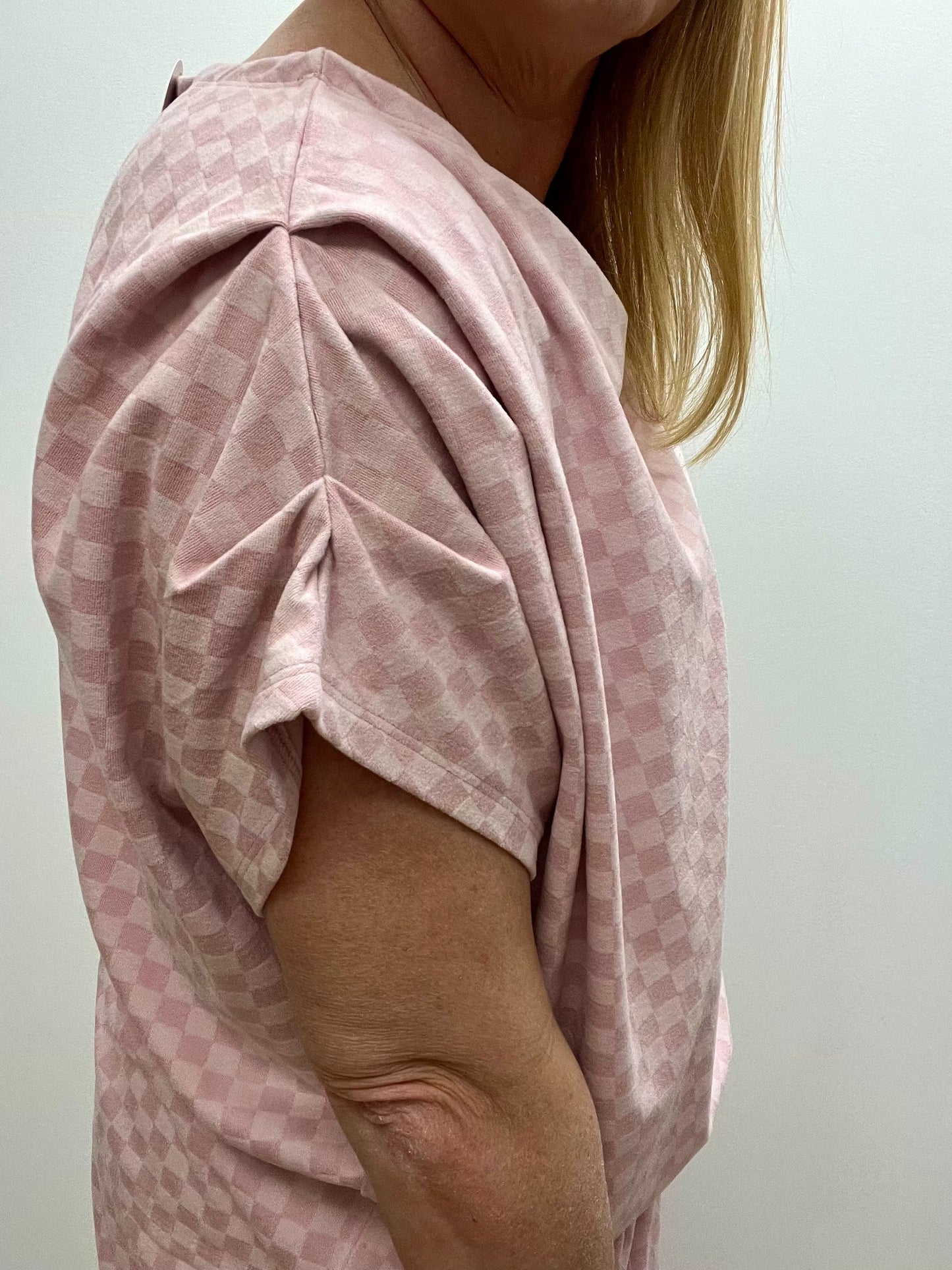 Modern Checkered French Terry Set