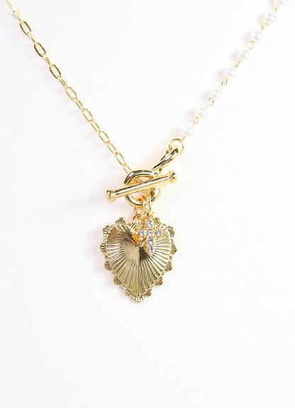 Caroline Hill Sharma Charm Necklace Gold