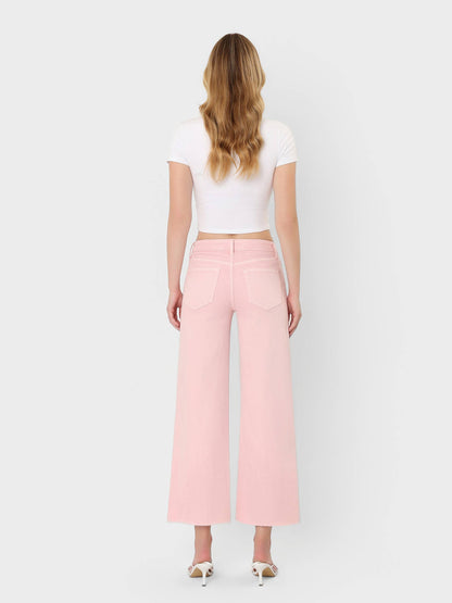 Vervet High Rise Pink Cropped