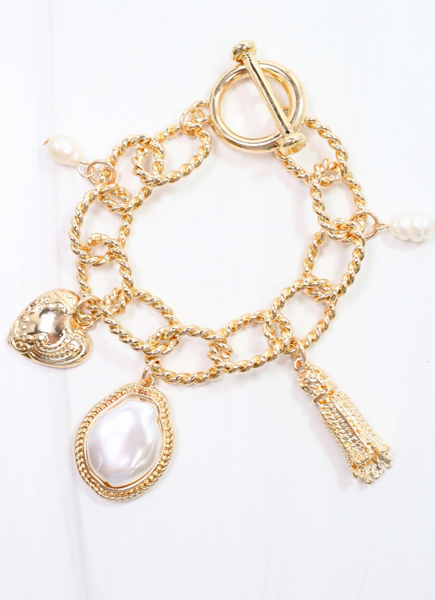 Caroline Hill Gemma Charm Bracelet Gold