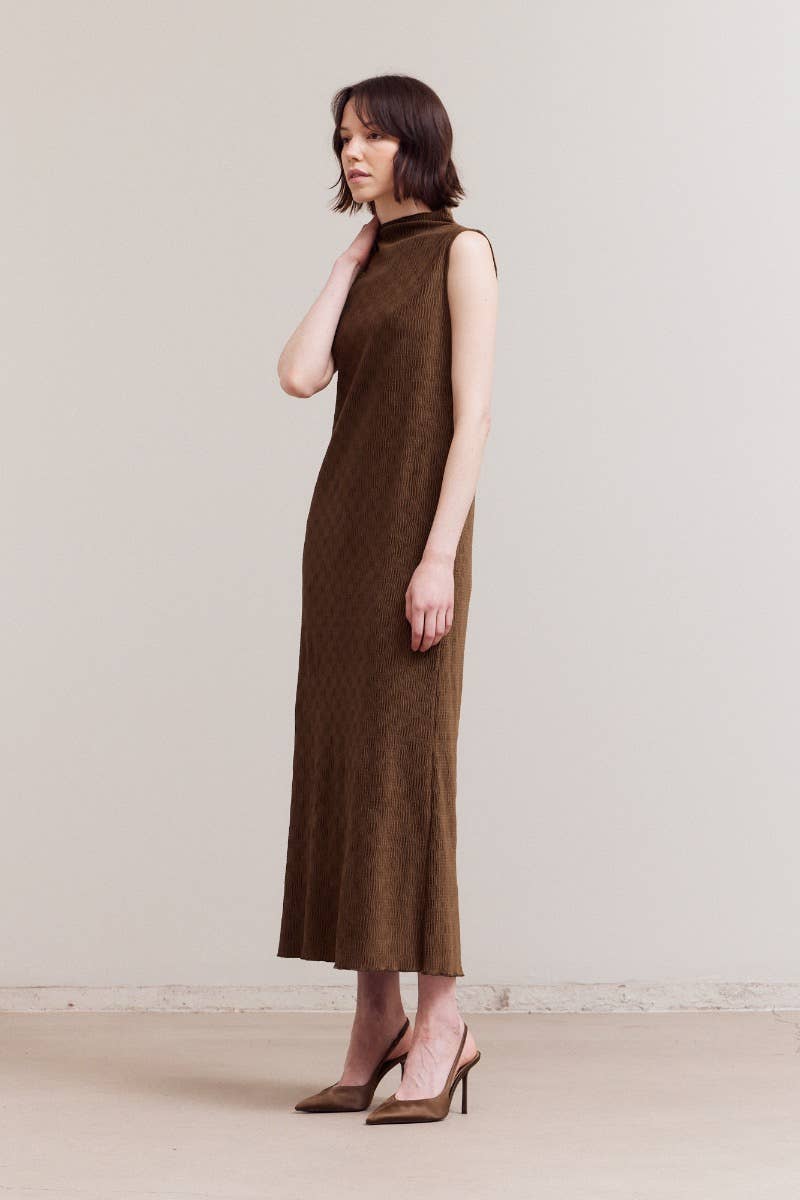 Crinkled Velvet Dress