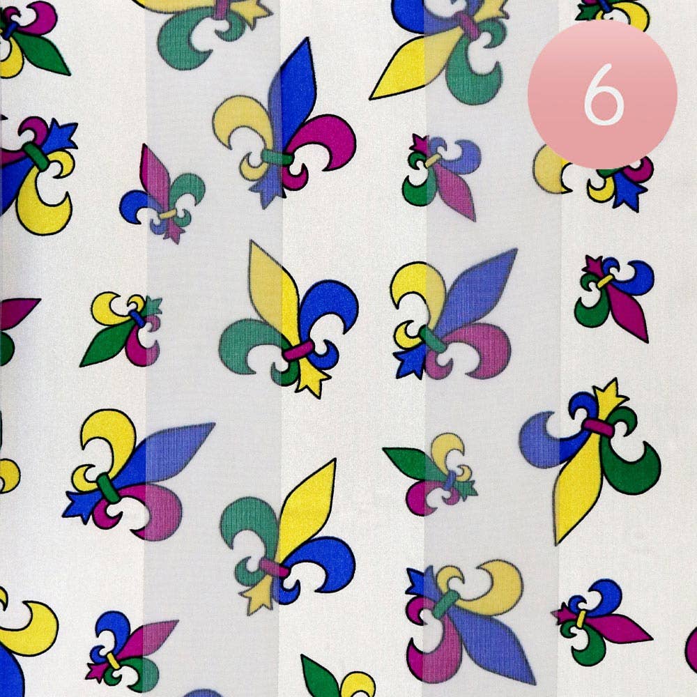 Mardi Gras Fleur de Lis Scarf