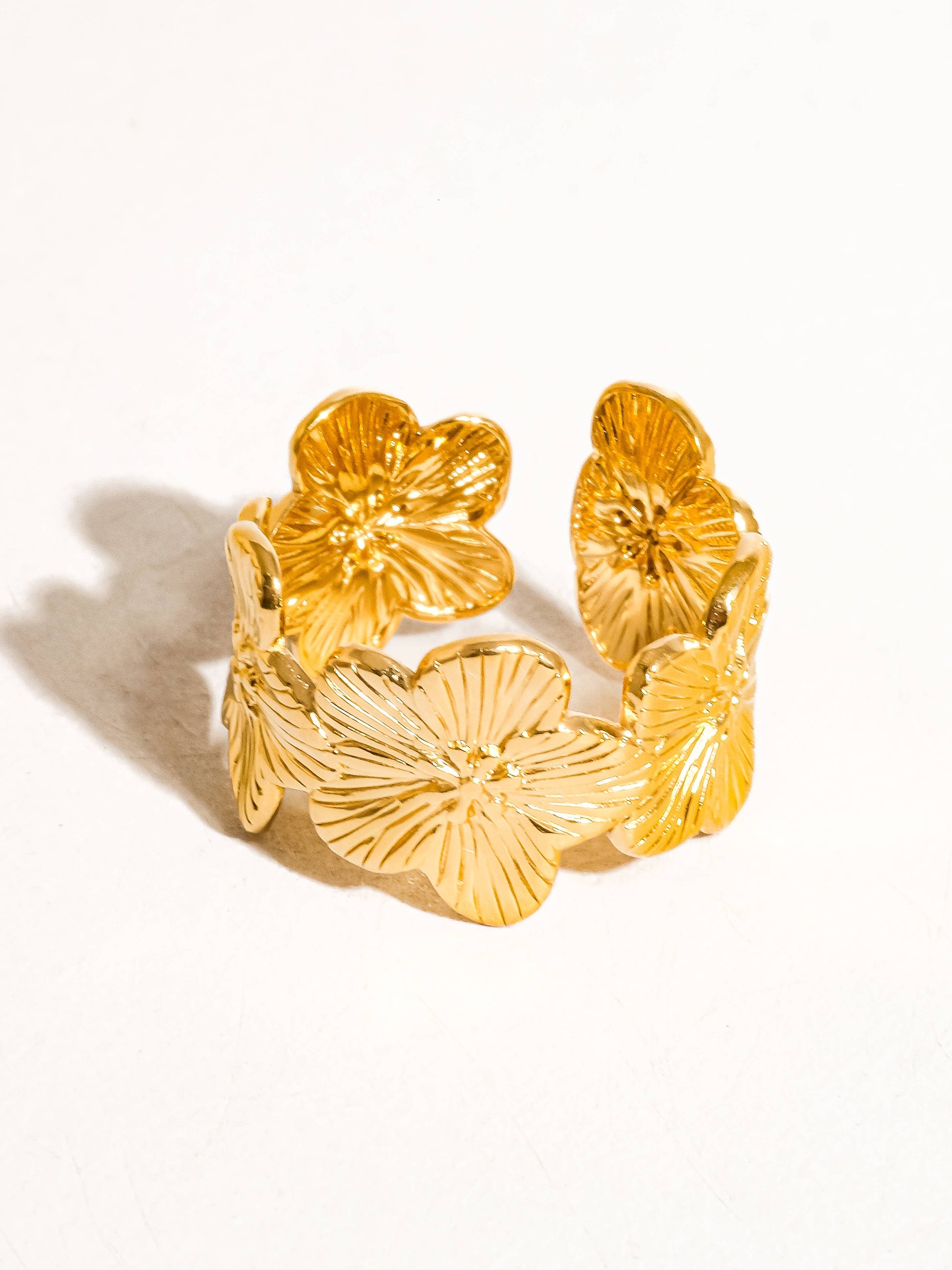 gold flower ring