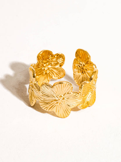 gold flower ring