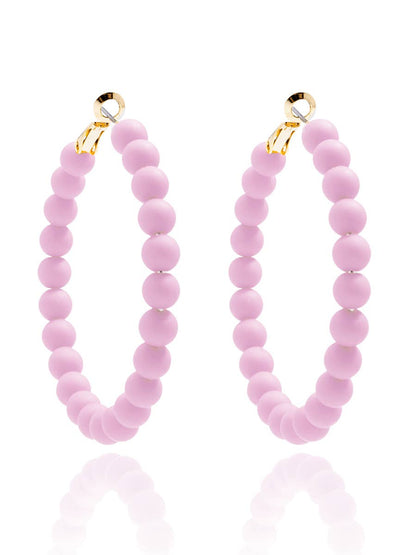 Zenzii Matte Beaded Hoop Earring