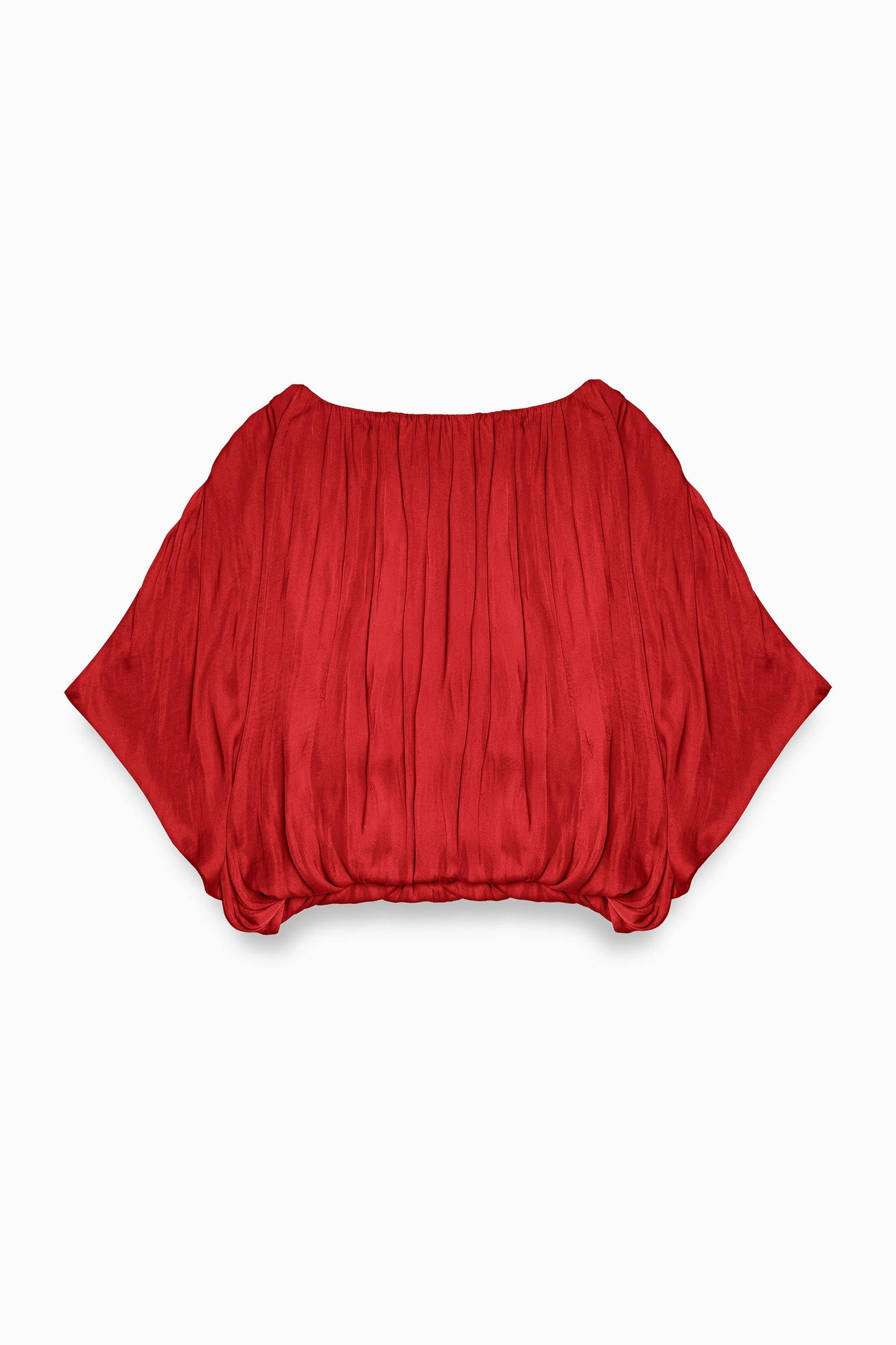 Grecian Drape Bubble Blouse