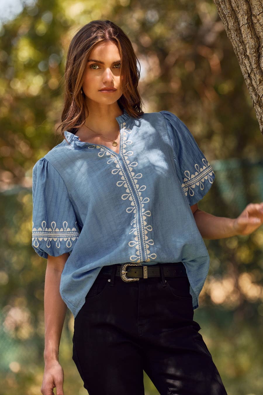 Bubble Sleeve Blouse
