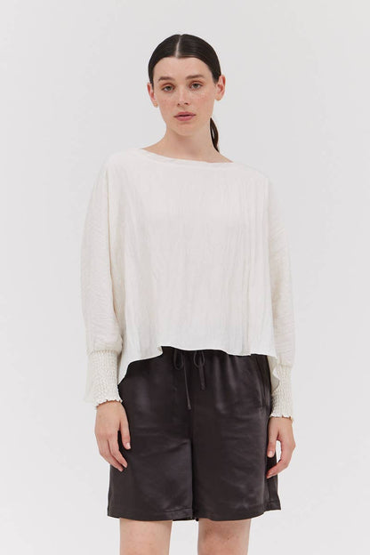 The Lila Top-crinkle material