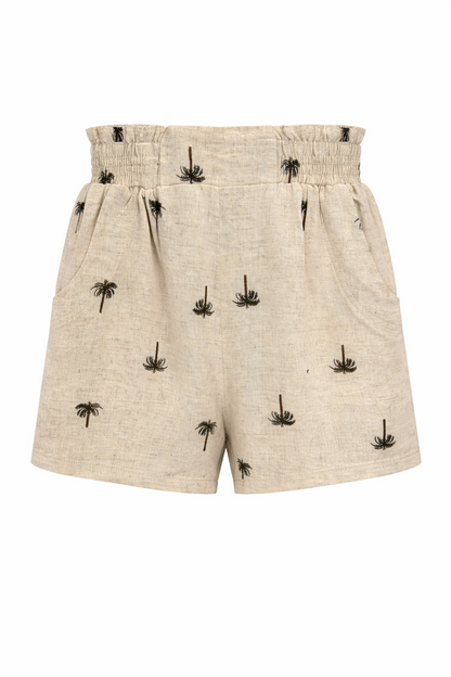 short with palm tree print